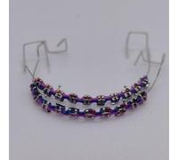 Funny and Fashion Fake Braces Kit With Two Color Teeth Braces Power Chain - Easy Stall For Orthodontist Dental Student Practice (No52-Blue&Purple)