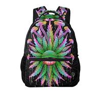 Funny and Lightweight Backpack Trippy Eye Mushroom for Teens Middle High School, Anti-Theft Travel Laptop Backpack with Multi-Pockets for Hiking Picnic Camping