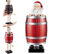 Funny and Quirky Cigarette Dispenser, Prank PopUp Cigarette Holder Box, Santa Claus in The Wooden Barrel Cigarette Box Figurines for Christmas Party Home Decor (Santa Claus)