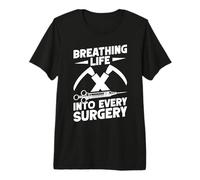 Funny Anesthesiologist Breathing Life Nurse Anesthesia Premium T-Shirt