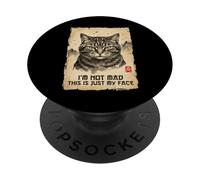Funny Angry Cat Im Not Mad This Is Just My Face PopSockets Adhesive PopGrip