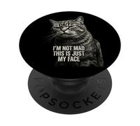 Funny Angry Cat Im Not Mad This Is Just My Face PopSockets Adhesive PopGrip