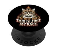 Funny Angry Cat Im Not Mad This Is Just My Face PopSockets Adhesive PopGrip