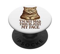 Funny Angry Cat Im Not Mad This Is Just My Face PopSockets Adhesive PopGrip