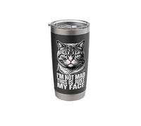 Funny Angry Cat Im Not Mad This is Just My Face Stainless Steel Insulated Tumbler