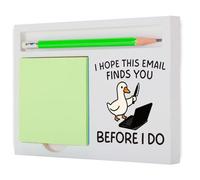 Funny Angry Duck Gift “I Hope This Email Finds You Before I Do” Sarcastic Office Decor for Coworker Boss IT Team, Great for Stress Relief, Work Humor White Elephant Anniversary Gag Gift SBSA40