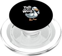 Funny Angry Duck Talk To The Wing Saying PopSockets PopGrip for MagSafe