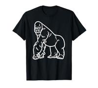 Funny Angry Gorilla Face Animal Graphic For Men Women Kids T-Shirt