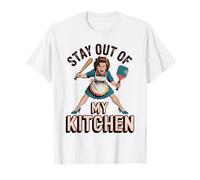 Funny Angry Retro Housewife Mom Fun Womens Pickleball Team T-Shirt