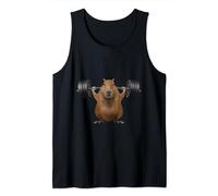 Funny Animal Capybara Rodent Weightlifting Fitness Gym Tank Top