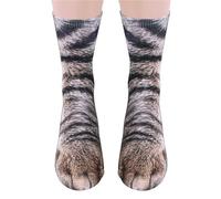 Funny Animal Cat Paws Socks - 3D White Elephant Novelty Gifts for Men, Women & Teens - Cute Funky Crazy Socks for Dad, Husband - Valentine's &, Stocking Fillers