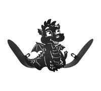 Funny Animal Decorative Toilet Roll Holder, Metal Toilet Paper Holder, Freestanding Bathroom Roll Holder,Drache