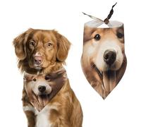Funny Animal Dog Dog Bandana Triangle Dog Scarf Washable Polyester Dog Bibs Cute Pet Bandana for Medium Large Dogs Puppy and Cats