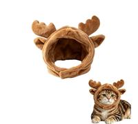 Funny Animal Dog Hat, Adjustable Cute Warm Pet Hat for 1.5-7kg Cats & Dogs | Soft Comfortable Fabric, Easy Magic Stickers, Versatile for Halloween Christmas Party