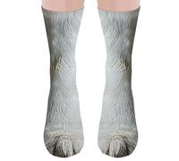Funny Animal Dog Paws Socks for Men Women Teens - 3D Casual Fun Cute Funky Cotton Crazy Socks - Novelty Gifts for Dad Husband - Fathers Day Valentines Christmas Dog Gifts Stocking