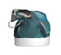 Funny Animal Dolphin Christmas Hat Santa Hat Costume Accessory For Xmas New Year Holiday Party Headwear
