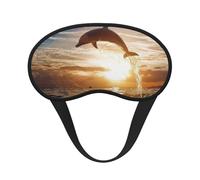 Funny Animal Dolphin Polyester Sleep Mask,Light Blocking Sleep Eye Mask,Night Sleeping Mask, Eye Blinder
