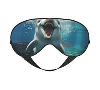 Funny Animal Dolphin Print Functionality Cozy Eye Mask Adjustable Strap Nap Night Travel Camping Yoga Relax