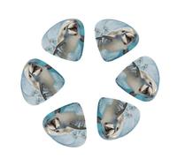 Funny Animal Dolphin Print Guitar and Ukulele Picks For Music Lovers 12 PCS Mixed Gauges(0.46/0.71/0.96mm)