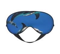 Funny Animal Dolphin Print Sleep Eye Mask Outdoor Indoor Travel Camping Meditation Yoga Shift Work Breathable
