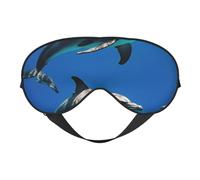 Funny Animal Dolphin Print Versatile Eye Mask Full Coverage Sleep Aid Lightweight Breathable Travel Camping