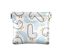 Funny Animal Duck River PU Leather Small Coin Waterproof Travel Accessories for Women Boys Girls, Funny Animal Duck River, 4.33"(L) x 3.74"(W) x 0.39"(H), Classic