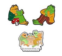 Funny Animal Enamel Pins Set Corgi Frog Goose Cat Themed Badge Pins for Backpack Novelty Lapel Pins for Clothes Cartoon Brooches for Hats Bags Jackets, S, Metal, no gemstone