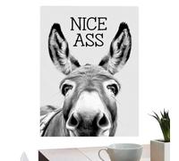 Funny Animal Figures Wall Decor - Rustic Farmhouse Style, Abstract Art | Medieval Motifs Set | Bathroom Poster Painting | Humorous Pictures Series for the