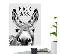 Funny Animal Figures Wall Decor - Rustic Farmhouse Style, Abstract Art | Medieval Motifs Set | Bathroom Poster Painting | Humorous Pictures Series for the