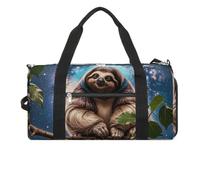 Funny Animal Galaxy Sloth Gym Bag Travel Duffel Bags for Men Women Large Weekender Bags Carry On Overnight Duffle Bag with Shoe Compartment for Workout, style, One Size