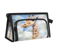 Funny Animal Giraffe Travel Toiletry Bag for Women Men Girls Boys Multifunctional Makeup Pouch Bag Wash Toiletries Cosmetic Organizer Shower Bag