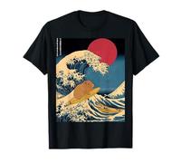 Funny Animal Guinea Pig Surfing The Great Wave off Kanagawa T-Shirt