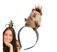 Funny Animal Headband - Capybara Plush Hair Hoop for Face Washing | Cute and Comfortable Hair Band for Women, Girls, Skincare, Spa, Makeup Routine, and Animal-Themed Beauty Accessories