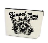 Funny Animal Humor Makeup Bag Sarcastic Skull Duck Raccoon Frog Cosmetic Bag Motivational Sloth Travel Toiletry Bag, Multicolor 1331, 9.7" W x 7" H