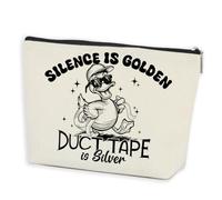 Funny Animal Humor Makeup Bag Sarcastic Skull Duck Raccoon Frog Cosmetic Bag Motivational Sloth Travel Toiletry Bag, Multicolor 1328, 9.7" W x 7" H