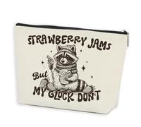 Funny Animal Humor Makeup Bag Sarcastic Skull Duck Raccoon Frog Cosmetic Bag Motivational Sloth Travel Toiletry Bag, Multicolor 1340, 9.7" W x 7" H
