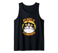 Funny Animal Lover My Gast is Flabbered Crazy Cat Face Tank Top