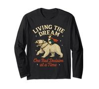 Funny Animal Penguin Polar Bear Sarcastic Relatable Gag Tees Long Sleeve T-Shirt