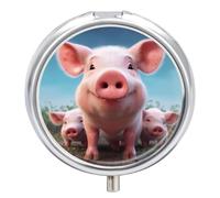 Funny Animal Pill Box Cute Medicine Organizer Travel Pillbox Waterproof Portable Pill Container Holder to Hold Vitamins Medication Fish Oil and Supplements
