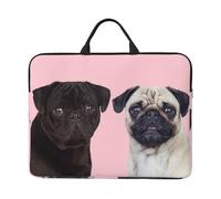 Funny Animal Pug Dog Printed 14 Inch Laptop Sleeve Case with Handle Portable Computer case Laptop Bag with Zipper