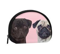 Funny Animal Pug Dog Prints Coin Purse for Women Cute Small Change Wallet Mini Coin Purses Pouch with Zipper