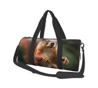 Funny Animal Squirrel Printed Sports Gym Bag with Wet Pocket & Shoes Compartment, Travel Duffel Bag for Men Women