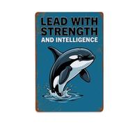 Funny Animal Vintage Orca Ocean Leader Metal Tin Sign
