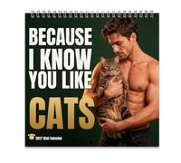 Funny Animal Wall Calendar 2027, 12 Months Jan. to Dec | Spiral Bound Hanging Calendar, Monthly Planner with Rooster Cat Highland Cow Illustrations for Home Office Decoration G