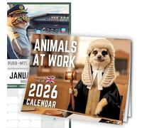 Funny Animals at Work 2026 Calendar, Secret Santa Gifts for Wildlife Lovers, Cute Animals in Everyday Jobs and Hilarious Captions, Christmas Idea, Unique Stocking Filler Present, 170 GSM UK Made