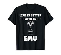 Funny Animals Emus Bird Quote Life is Better with an emu T-Shirt