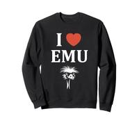 Funny animals Emus minimalist bird simple i love emu Sweatshirt