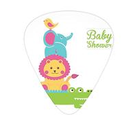 Funny Animals Guitar Picks 12 Pack Universal ABS Guitar Picks,Crocodile Elephant and Bird Funny Animals Design Shower Theme,for Acoustic and Electric Guitar