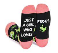 Funny Animals Socks for Women Ladies Mum Teenage Girls - Just A Girl Who Loves Frogs - Novelty Funky Odd Fun Silly Cute Cartoon Sock Easter Valentine Christmas Birthday Gifts Stocking Fillers