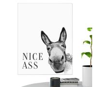 Funny Animals Wall Decoration | Attractive Abstract Posters 30 x 40 cm - Funny for the Bathroom - for Country Home, Living Room, Bathroom, Easter, Christmas, Gift for Men and Women